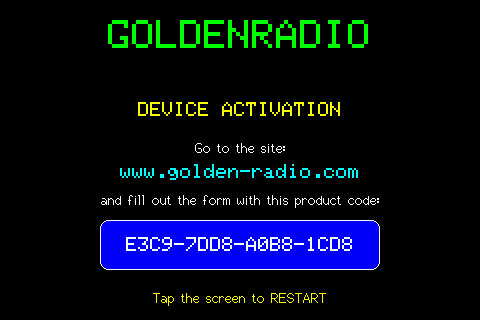 Screen with the device Product ID