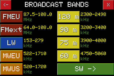 BROADCAST BANDS page