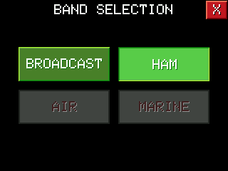 SW Band Selection