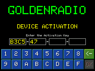 Activation Key Entry