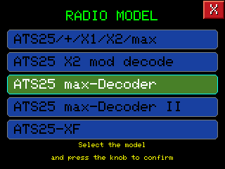 List of radio models available on small models