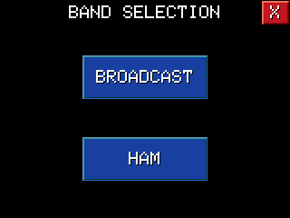 Band Selection Menu