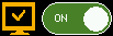 PC connection switch, ON