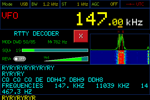 RTTY decoder page