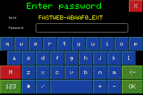 WiFi password entry page